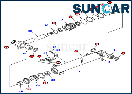 شراء طقم ختم بوم 707-98-29500 طقم إصلاح ختم الأسطوانة يناسب المواصفات الخارجية. PC40MR-2 PC50MR-2 كوماتسو online manufacture