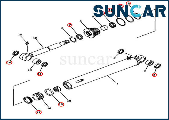 شراء PC45-1 أجزاء خدمة كوماتسو 707-98-25620 7079825620 أطقم إصلاح طقم أدوات إصلاح الأسطوانة المتأرجحة online manufacture