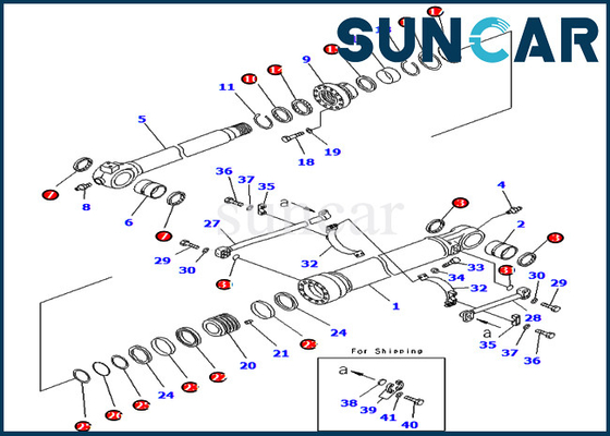 شراء 707-99-59760 7079959760 مجموعة ختم أسطوانة الدلو للأجزاء الداخلية كوماتسو PC450-8 PC450LC-8 PC490LC-10 online manufacture