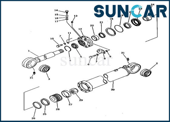 شراء 209-63-56101 Boom Cylinder Seal Repair Kit ارتداء المقاومة Komatsu PC650-1 ختم أطقم online manufacture
