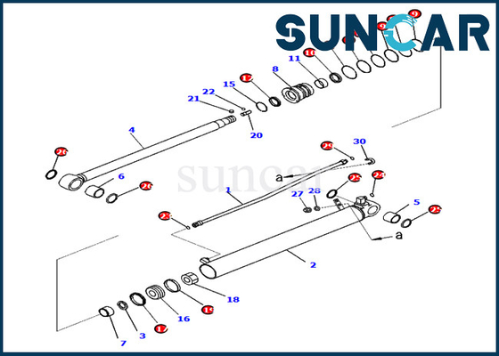 721-98-00680 7219800680 طقم ختم الذراع PC78US-10 حفارة كوماتسو طقم ختم إصلاح الاسطوانة