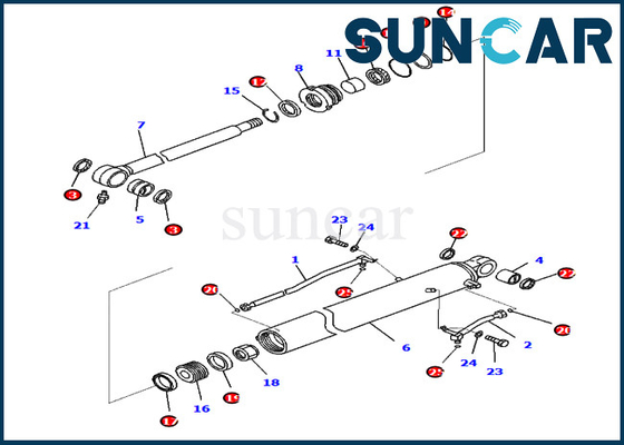 707-98-30720 مجموعة ختم زيت أسطوانة الجرافة 7079830720 PC88MR-10 PW98MR-10 أجزاء خدمة كوماتسو