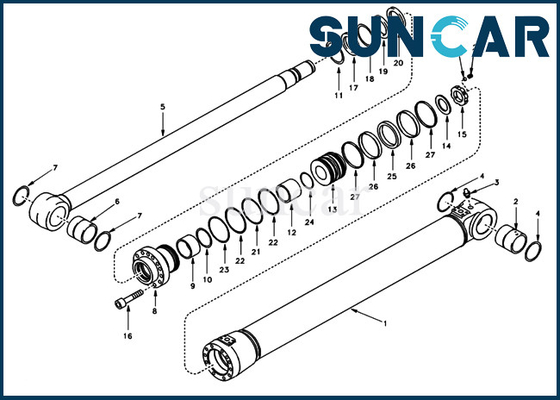 Boom Oil Seal Kit VOE14501680 VOE 14501680 أطقم إصلاح الأسطوانة الهيدروليكية تناسب موديلات EC140 SUNCARVO.L.VO