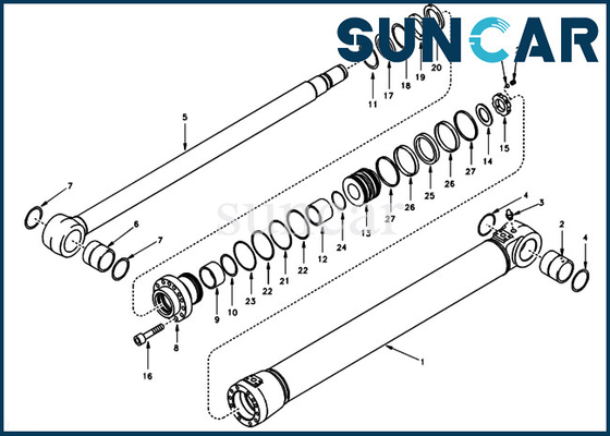 VOE14502215 VOE 14502215 Boom Repair Seal Kit أسطوانة هيدروليكية مناسبة للنماذج فولفو EC140