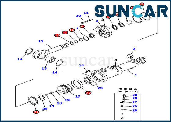 707-99-81010 Blade Tilt 7079981010 Komatsu Cylinder Seal Repair Kit لجرار الملعب