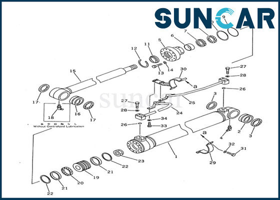 707-98-36200 Boom Cylinder Seal Kit نماذج معدات كوماتسو PC100-5 مجموعة خدمة الإصلاح الداخلية
