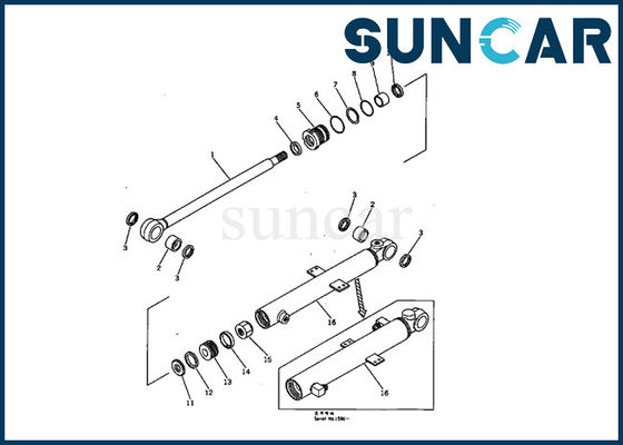 707-00-50310 Komatsu Boom Cylinder Seal Kit لمجموعة خدمة استبدال حفارة PC05-1
