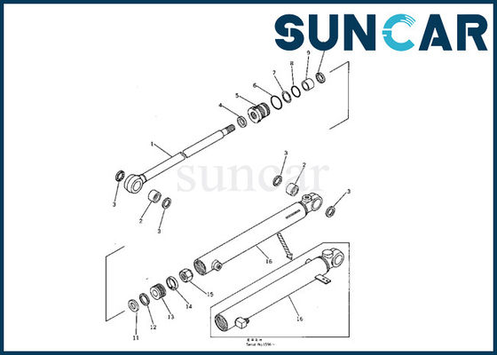 707-00-50320 Komatsu Arm الهيدروليكية أسطوانة Assy Seal Kit يناسب PC05-1 حفارة الآلات