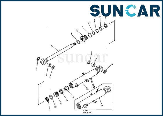 707-00-50330 Komatsu Bucket Cylinder Seal Kit PC05-1 مجموعة الخدمة الداخلية لأسطوانة حفارة صغيرة