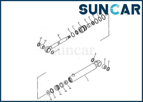 707-00-50640 طقم خدمة أسطوانة سوينغ كوماتسو PC05-5 طقم إصلاح الختم للحفارة الصغيرة