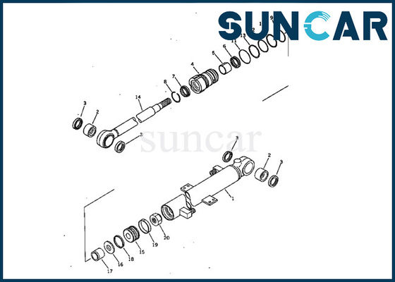 707-00-50650 Boom Cylinder Sealing Kit Komatsu PW05-1 طقم ختم إصلاح لطراز حفارة