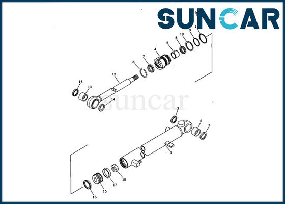 707-00-50670 الذراع ختم اسطوانة عدة كوماتسو PC05-6 طقم إصلاح الختم استبدال حفارة صغيرة
