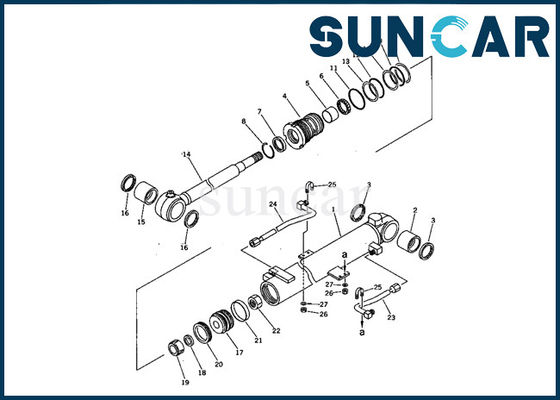 707-98-11200 Boom Cylinder Service Kit Komatsu PC05-7 حفارة استبدال النفط مقاومة الختم