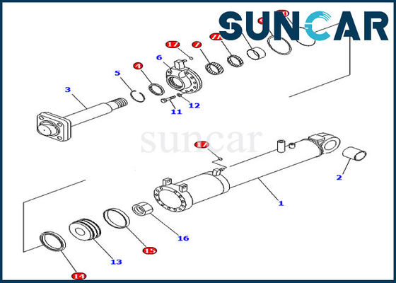 707-99-53620 7079953620 مجموعة خدمة إمالة أسطوانة الشفرة لكوماتسو D85EX-15E0 D85MS-15