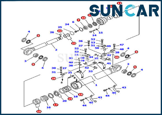 707-99-85280 Arm Cylinder Sealing Kit مجموعة الخدمة الهيدروليكية لحفارة كوماتسو PC1600-1