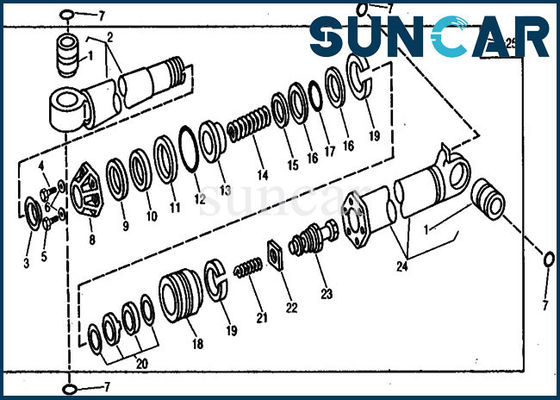Crowd Cylinder AR105687 Repair Seal Kit Deere Sealing Kit لطرازات الحفارات 890A