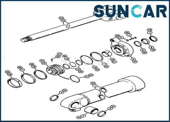 1986823C1 Lift CYL Seal Repair Kit Loader Cylinder Kits CASE 821 المعدات الثقيلة