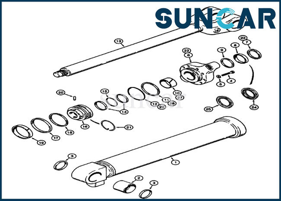 Case Wheel Loader 1542881C1 Seal Kits 721E 621B 821F طقم خدمة استبدال أسطوانة الرفع