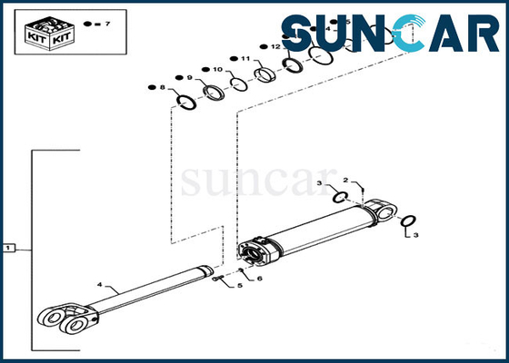 84281864 CASE Seal Set Kit لـ 1021G 1021F محمل مزدوج يعمل رفع الاسطوانة إصلاح أجزاء