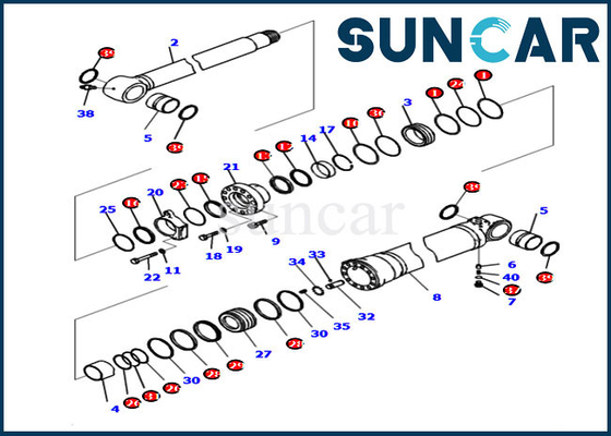 طقم إصلاح الذراع 721-98-00170 7219800170 PC210I-10 PC210LCI-10 طقم ختم أسطوانة كوماتسو