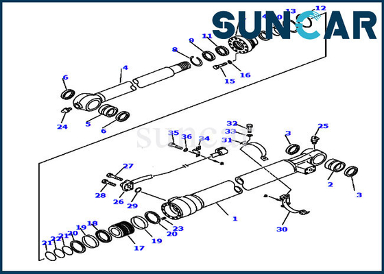707-98-47670 طقم إصلاح الختم يناسب PC220LC-6LE PC250LC-6LE دلو الأسطوانة الهيدروليكية كوماتسو