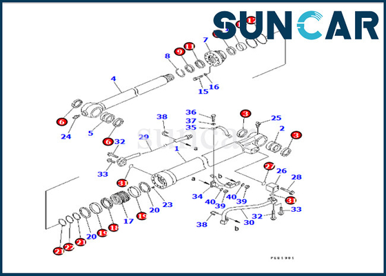 707-98-14580 إزدهار استبدال أسطوانة عدة كوماتسو يناسب PC22MR-3 PC26MR-3 PC20MR-3