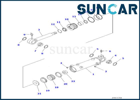 707-98-11450 7079811450 طقم ختم لإصلاح الأسطوانة بليد كوماتسو لـ PC22MR-3 PC20MR-3