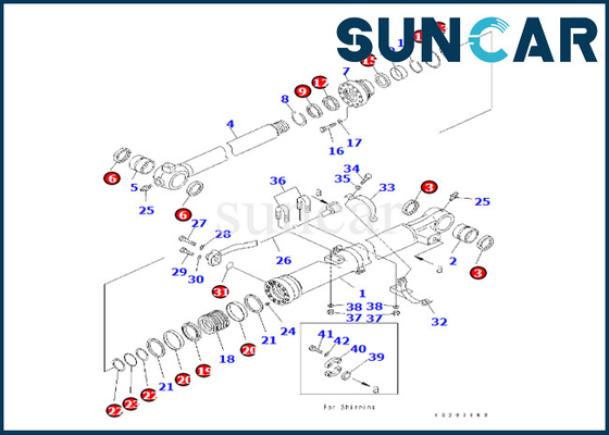 707-99-59120 كوماتسو لـ PC240LC-8K PC240NLC-8K مجموعة ختم أسطوانة دلو كوماتسو