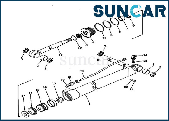 PC30-1 PC30-3 طقم ختم الذراع لـ 20S-63-66101 أطقم إصلاح أسطوانة هيدروليكية كوماتسو
