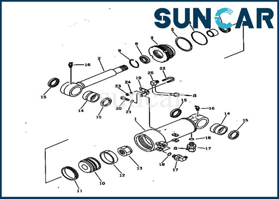 طقم خدمة شفرة كوماتسو لـ 20S-63-96101 PC20-3 PC30-1 PC30-3 طقم إصلاح ختم الأسطوانة
