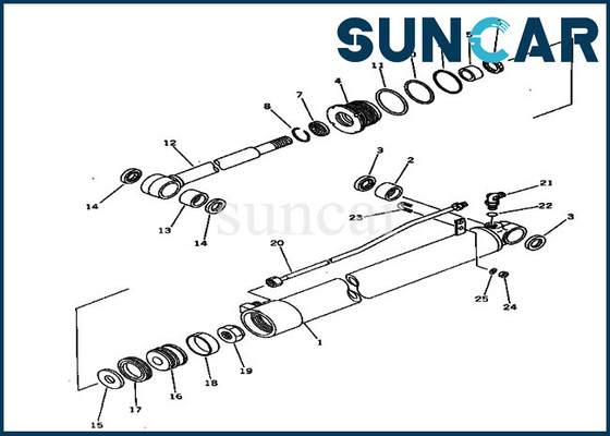 PC30-5 PW30-1 طقم ختم الذراع لمجموعة خدمة استبدال الأسطوانة الهيدروليكية كوماتسو 20S-63-66300