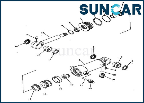 مجموعة ختم الشفرة 20S-63-96300 20S6396300 مجموعات إصلاح الأسطوانة لـ PC20-5 PC30-5 PC40-5 كوماتسو