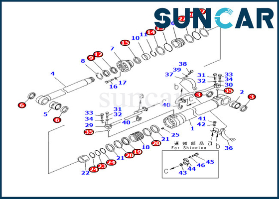 طقم استبدال أسطوانة بوم 707-99-59320 7079959320 لـ PC270-8 PC270LC-8 PC308USLC-3E0