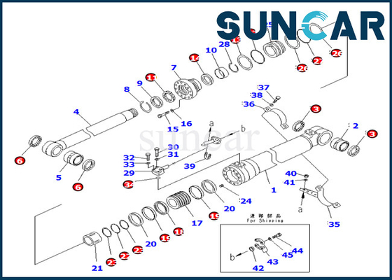 7079959330707-99-59330 طقم إصلاح أسطوانة كوماتسو بوم يناسب PC290-8K PC270-8 PC270LC-8