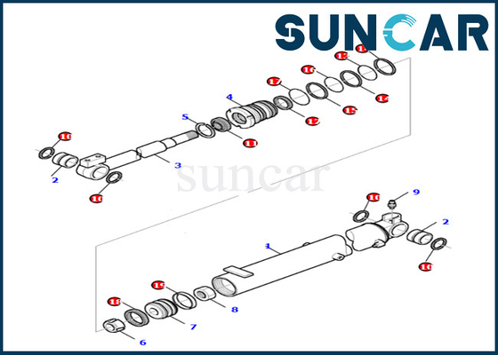 878000520 Komatsu Boom Cylinder Seal Kit لـ PC27R-8 كوماتسو بوم اسطوانة استبدال عدة