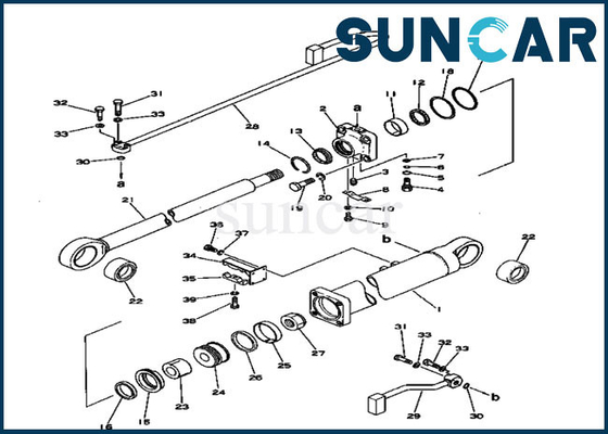207-63-56100 أجزاء طقم خدمة كوماتسو لـ PC300-1 PC300LC-1 حفارة بوم اسطوانة عاصي