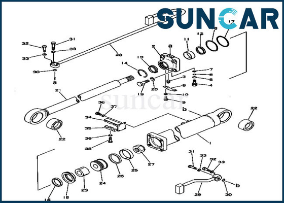 Komatsu 207-63-56200 Boom Cylinder Seal Kit PC300-1 PC300LC-1 طقم ختم استبدال حفارة