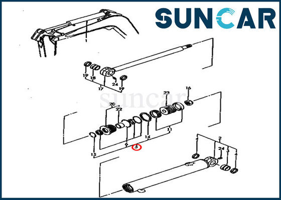 YM172141-99380 YM17214199380 طقم خدمة أسطوانة الذراع مجموعة ختم لطراز KOMATSU PC30FR-1