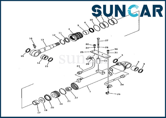 21X-63-02020 21X6302020 طقم ختم أسطوانة الذراع لمجموعة PC38UU-1 كوماتسو