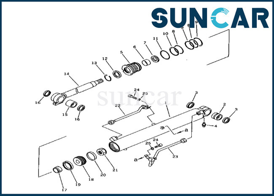 21X-63-02010 21X6302010 طقم ختم أسطوانة بوم كوماتسو يناسب PC38UU-1 بوم أسطوانة ختم عدة