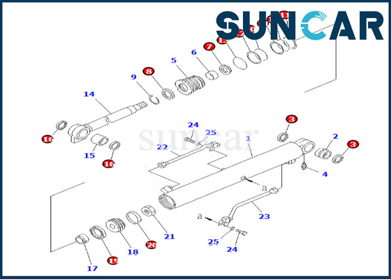 طقم خدمة أسطوانة بوم 707-98-25600 7079825600 لـ PC38UU-2 مجموعة ختم أسطوانة كوماتسو بوم
