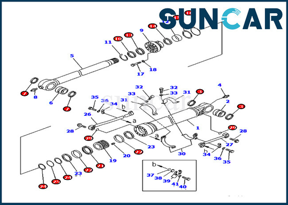 707-99-67315 7079967315 طقم ختم أسطوانة دلو يناسب أطقم خدمة Komatsu PC400LC-7 PC400-6C PC400-7