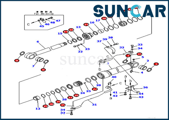 PC400-7 PC400LC-7 KOMATSU 707-99-72310 7079972310 أطقم خدمة حفارة