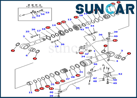 707-99-65200 7079965200 طقم خدمة أسطوانة ذراع الرافعة لموديلات كوماتسو PC400-7 PC400LC-7 مجموعة الختم