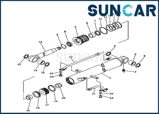 طقم ختم أسطوانة بوم 20T6302050 20T-63-02050 يناسب PC40-6 كوماتسو بوم اسطوانة طقم إصلاح