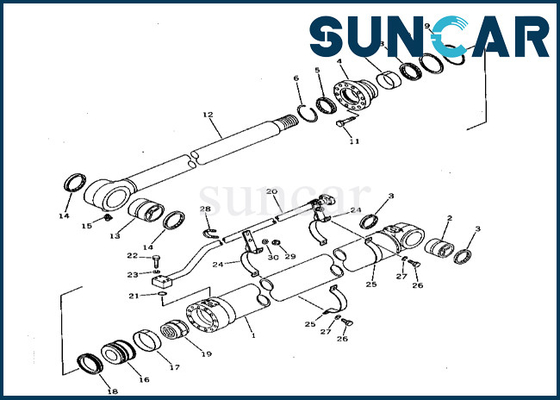208-63-74100 2086374100 طقم ختم أسطوانة دلو كوماتسو يناسب PC400-3 PC400LC-3 طقم إصلاح أسطوانة دلو