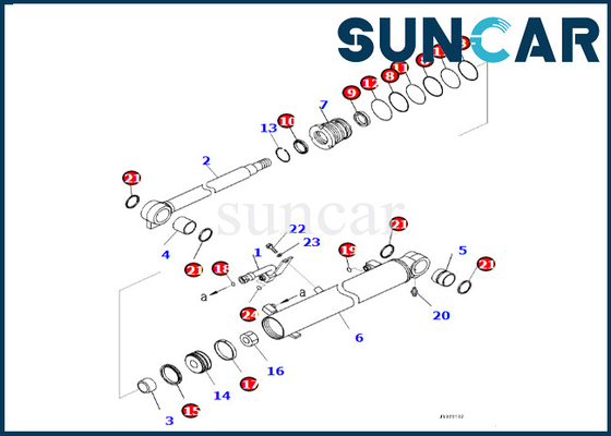 طقم ختم أسطوانة ذراع الرافعة عالي الجودة 7219801280 721-98-01280 يناسب PC55MR-5 PC45MR-5 كوماتسو