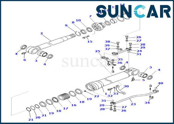 طقم مزيل الأسطوانة ومزيل الإغلاق 7079937090707-99-37090 يناسب PC490LC-10 PC490LC-11 كوماتسو