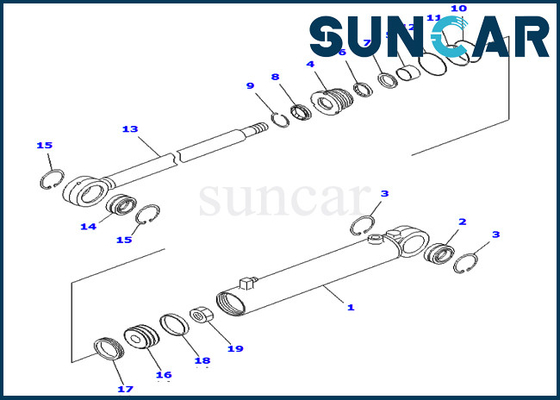 مجموعة الختم 707-99-26940 7079926940 طقم إصلاح ختم أسطوانة الأنبوب لوبير KOMATSU PC400LC-6Z