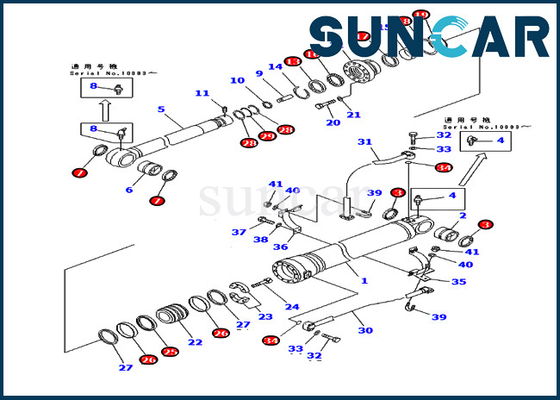 707-99-68530 Arm Cylinder Seal Kit لـ Komatsu PC400ST-6 PC400ST-6LC مجموعات إصلاح حفارة